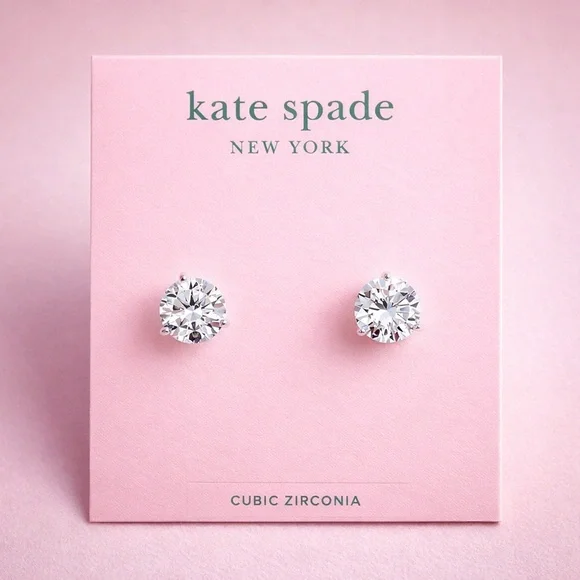 Kate Spade Brilliant Statements Tri-prong Stud Earrings - Picture 1 of 3